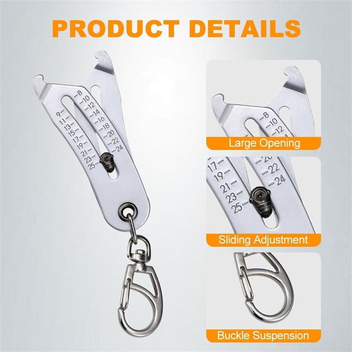 Portable Precise Thread Size Checker Keychain,2024 Newest Thread Size Verification Tool,Nuts and Scr