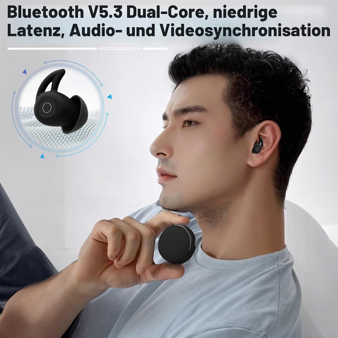 Novonell Snooze Pods Pro, Anti Schnarch-Kopfhörer für Seitenschläfer, Ultrabequem &amp; Geräuschfrei Sch
