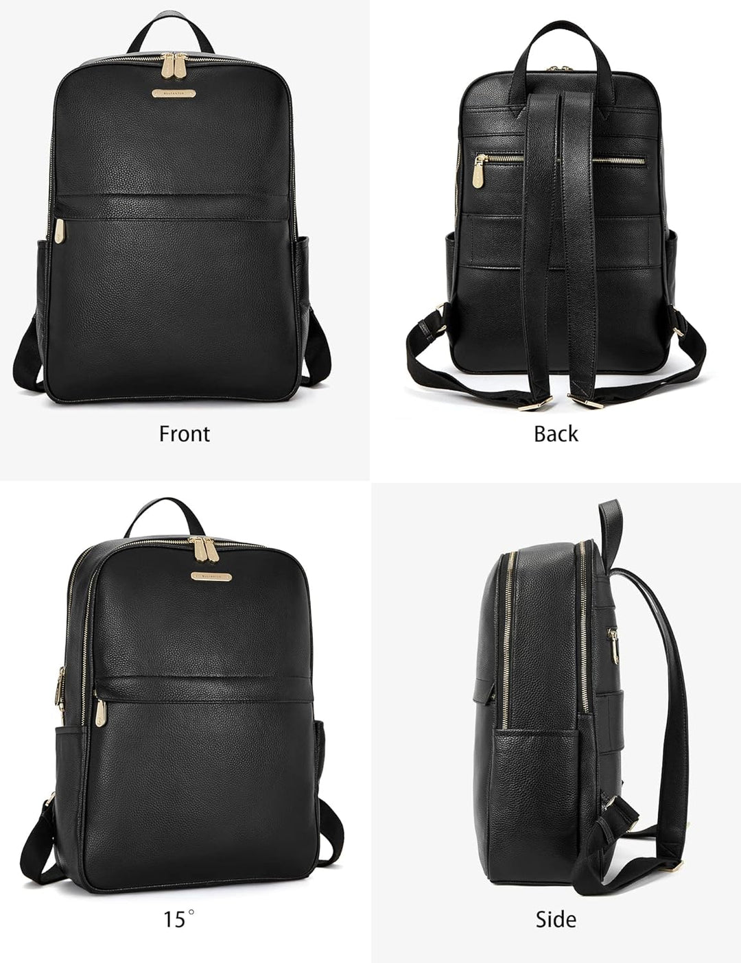 BOSTANTEN Leder Rucksack，15.6 inch Laptop Rucksäcke Casual Daypack Braun Stadtrucksack Backpack Dayp