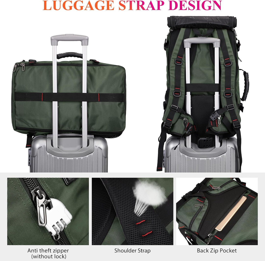 WITZMAN Reiserucksack Herren Gross Nylon Laptop Rucksack Fit 16 Zoll Reiserucksack Reisetasche mit S