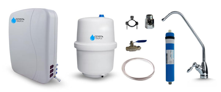 Czysta Kropla RO7 Slim Untertisch Umkehrosmose Wasserfilter 7 Stufiges Filtersystem mit Mineralisier