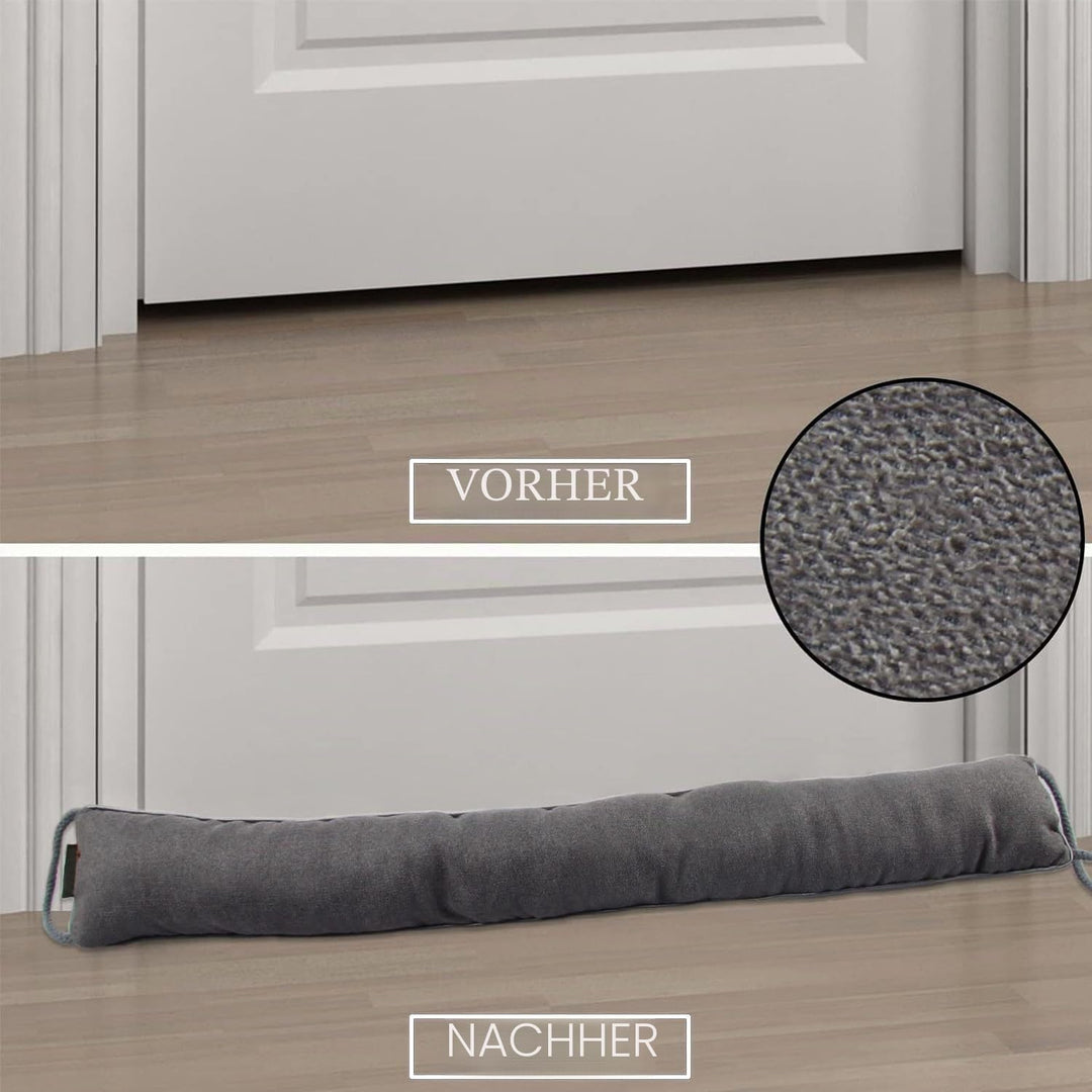 2 Stück Zugluftstopper Für Türen und Fenster 90cm - Tür Luftzugstopper - Waschbar - Energiesparend -
