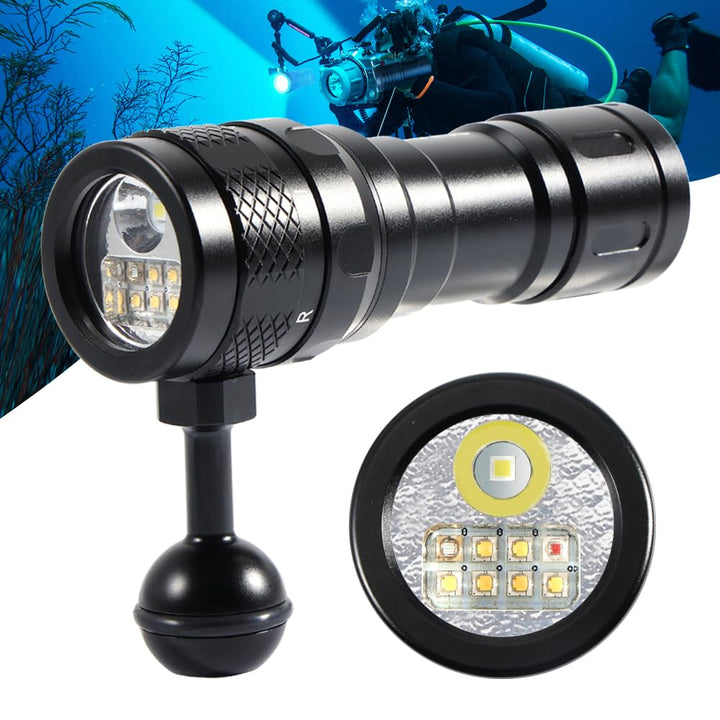 APLOS AP70 Tauch-Video-Licht, 6000 Lumen, 135 Grad breiter Abstrahlwinkel, Unterwasser-Taschenlampe
