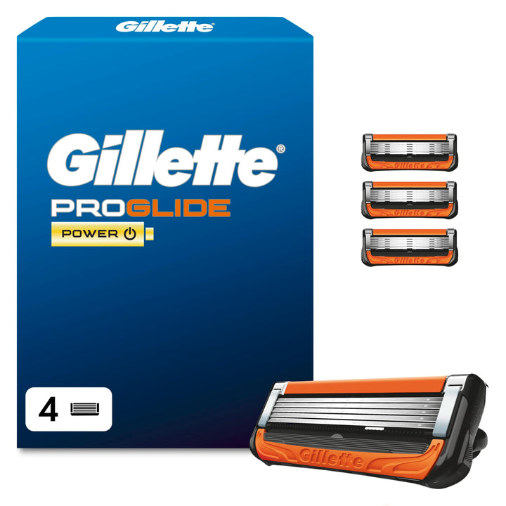 Gillette Proglide Power Klingen, 4 Original Ersatzklingen, Rasierklingen Herren, 2x Gleitstreifen vo