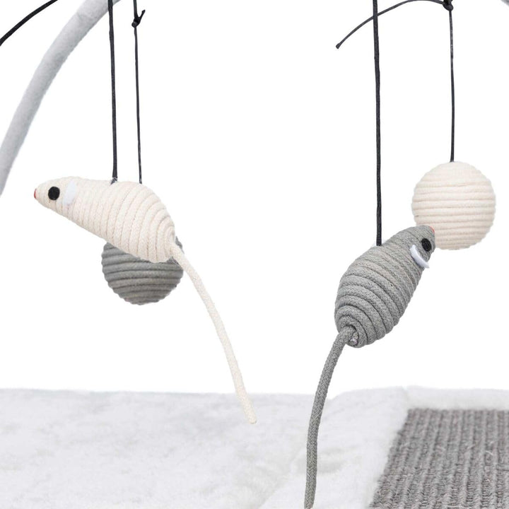 Trixie Katzenspielmatte mit Spielzeug und Sisal-Kratzfläche, Grau (43114), Norme, Grau