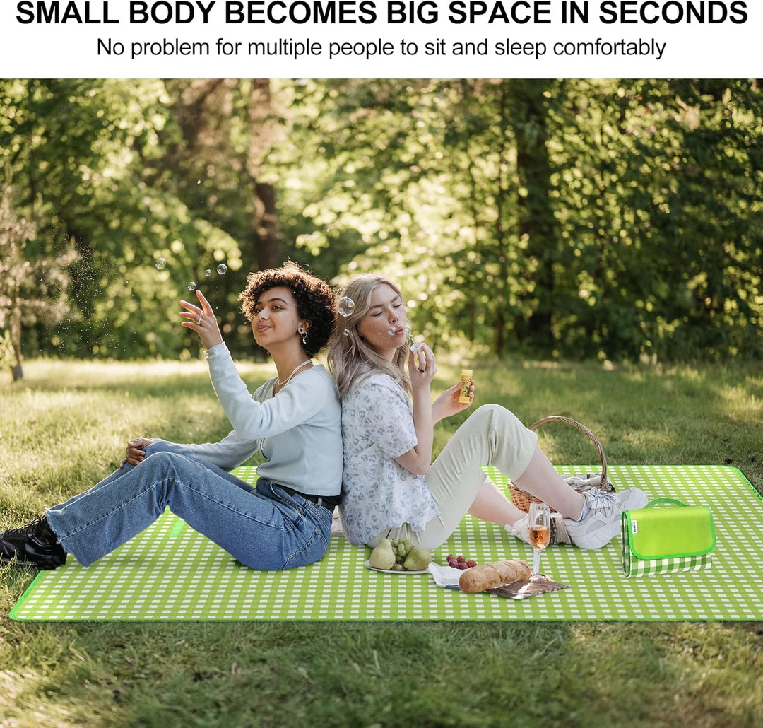 reakoo Picknickdecke 200x300 cm, Picnic Blanket XXL Wasserdicht Stranddecke, Picknick Decke mit Trag