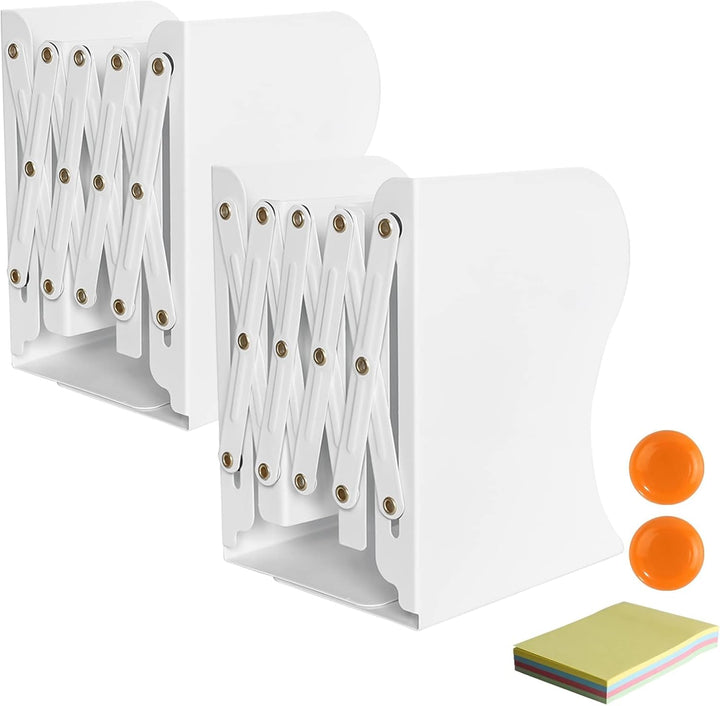 DIFIT Buchstütze, Buchstützen, Buchstütze Metall, 2 Stück Bücherhalter, Verstellbare Buchstütze, Büc