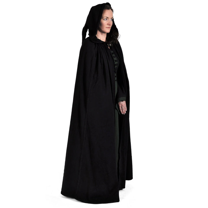 Gothic Store Heinsberg Mittelalter Umhang mit Zipfelkapuze schwarz