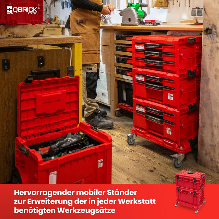 QBRICK SYSTEM Transportroller Rollbrett Transportbrett 120 kg Tragkraft ONE Transport Platform Works