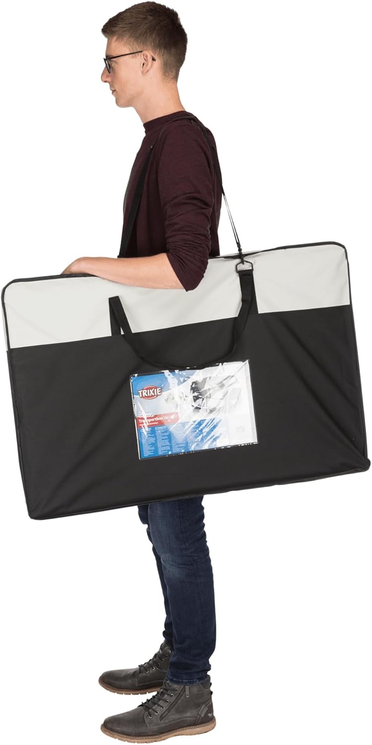 TRIXIE Hundebox Vario, 91x58x61 cm – komfortable Hundebox für kleine bis mittelgrosse Hunde – gemü