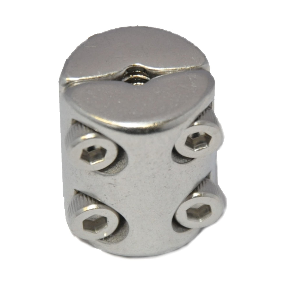 Klemmring für Drahtseil 6mm Drahtseilklemmring 2-tlg. mit 4 Schrauben Seilklemme Edelstahl A4 NIRO,