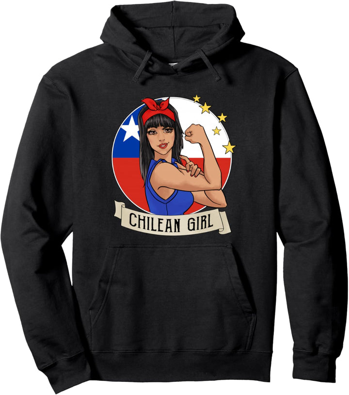 Chilenisches Mädchen Chile Flagge Merchandise Mujer Chica Chilena Pullover Hoodie