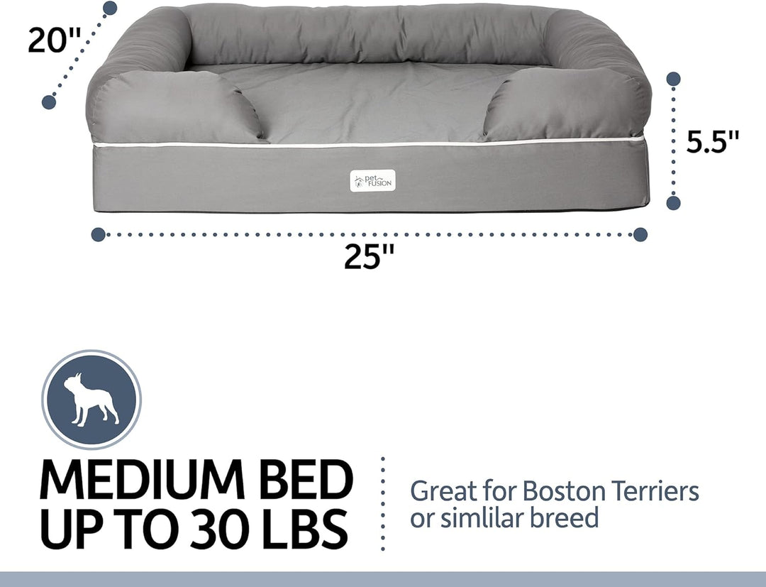 PetFusion Ultimate Solid 2,5 "Memory Foam Haustierbett für kleine Hunde und Katzen (25 x 20 x 5,5" o