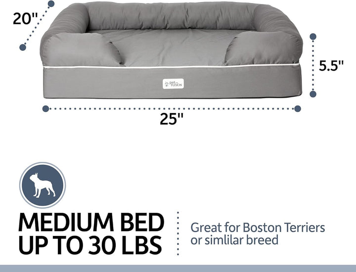 PetFusion Ultimate Solid 2,5 "Memory Foam Haustierbett für kleine Hunde und Katzen (25 x 20 x 5,5" o
