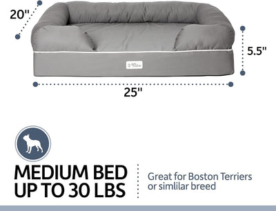 PetFusion Ultimate Solid 2,5 "Memory Foam Haustierbett für kleine Hunde und Katzen (25 x 20 x 5,5" o