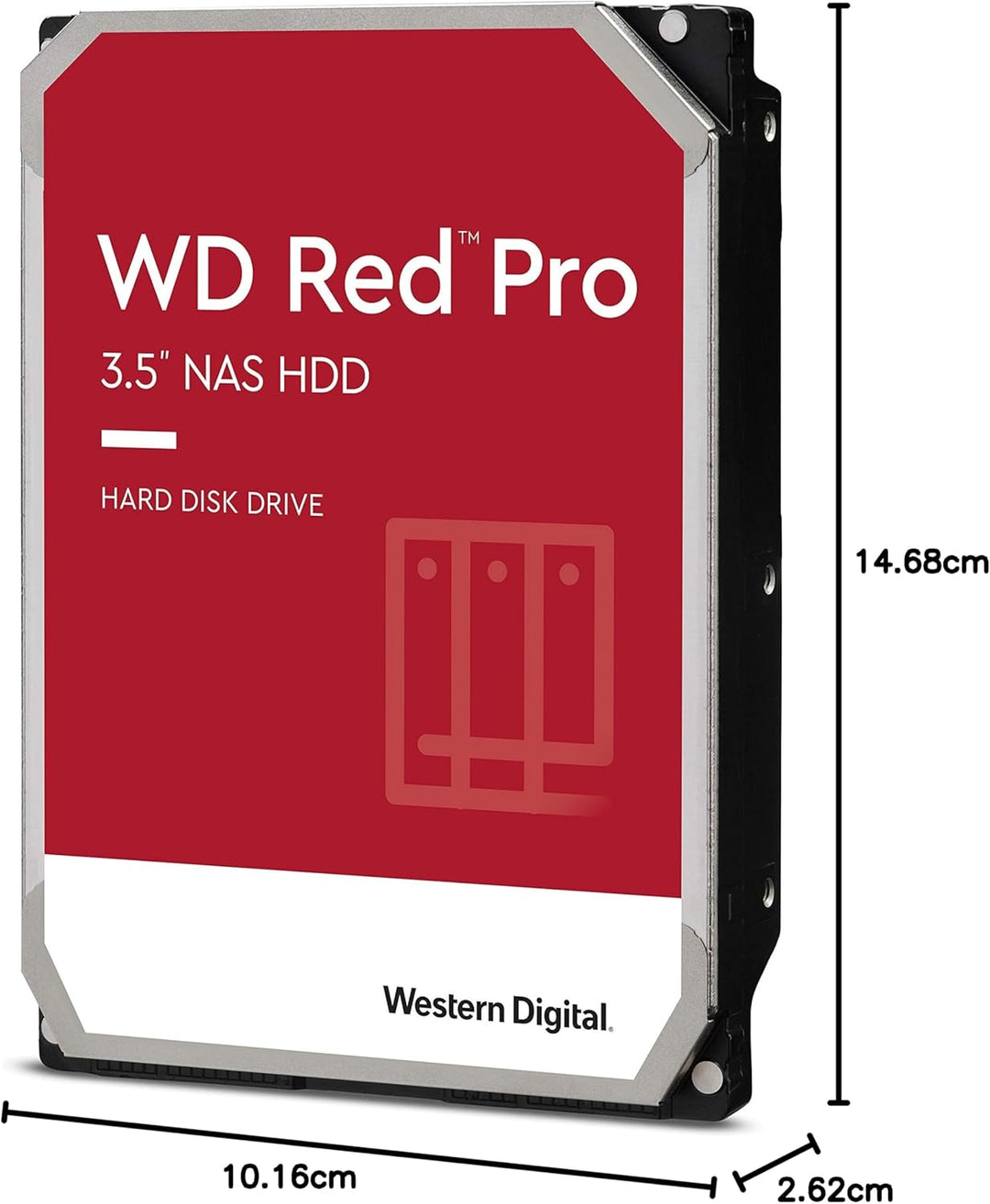 WD Red Pro interne Festplatte 12 TB (3,5 Zoll, NAS Festplatte, 7.200 U/min, SATA 6 Gbit/s, NASware-T