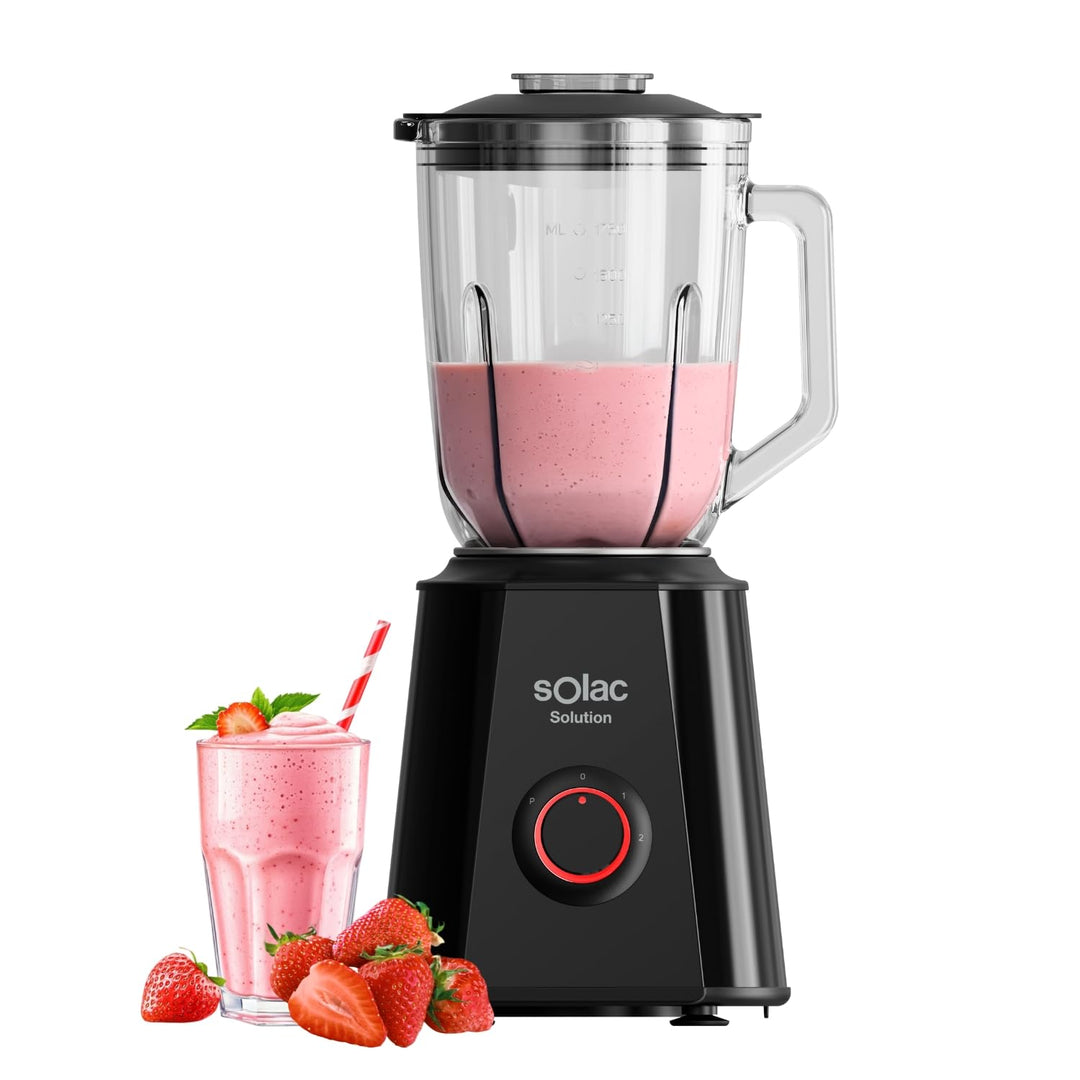 Solac Standmixer, 1500 W Schwarz 1500w | 1,5 l., Schwarz 1500w | 1,5 l.
