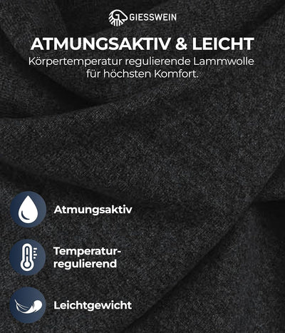 GIESSWEIN Merino Lambswool Cape - Eleganter Feinstrick Überwurf aus Lammwolle, Merinowolle Cape für