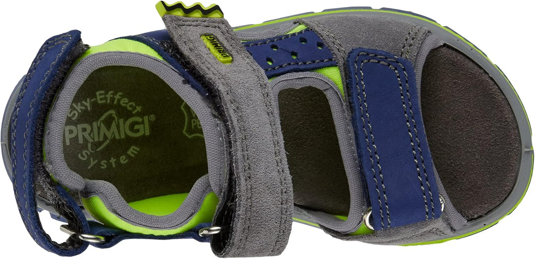 PRIMIGI Jungen Tevez Durchgängies Plateau Sandalen, Blau Grau