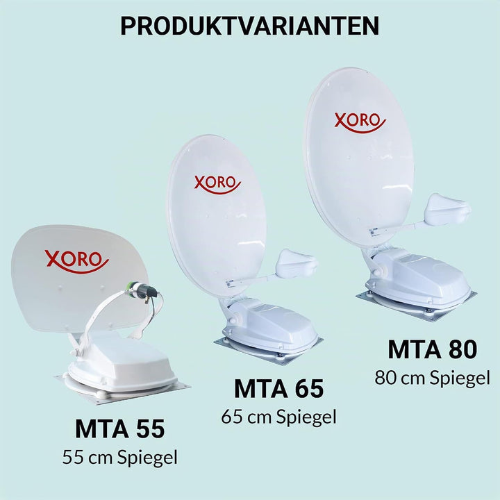 XORO MTA 65 Twin - 65 cm vollautomatische Satellitenantenne, stationär &amp; mobil einsetzbar, 12/24 Vol