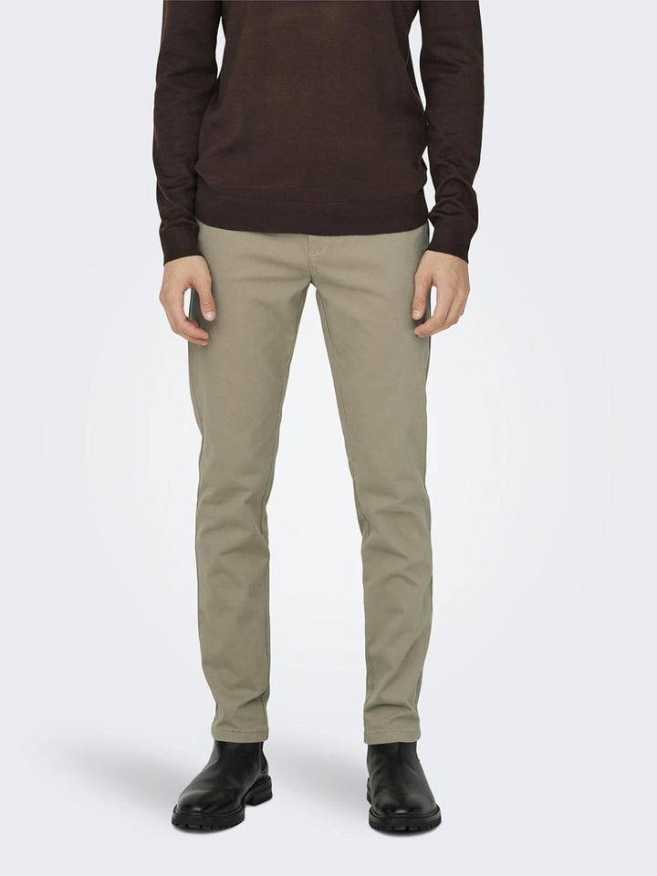 ONLY &amp; SONS Herren Chino-Hose 34W / 32L Chinchilla, 34W / 32L Chinchilla