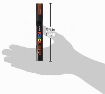 POSCA uni-ball 182520 - POSCA Marker mit mittelfeiner Rundspitze, 8er Set, Metallic Metallfarben 8 S
