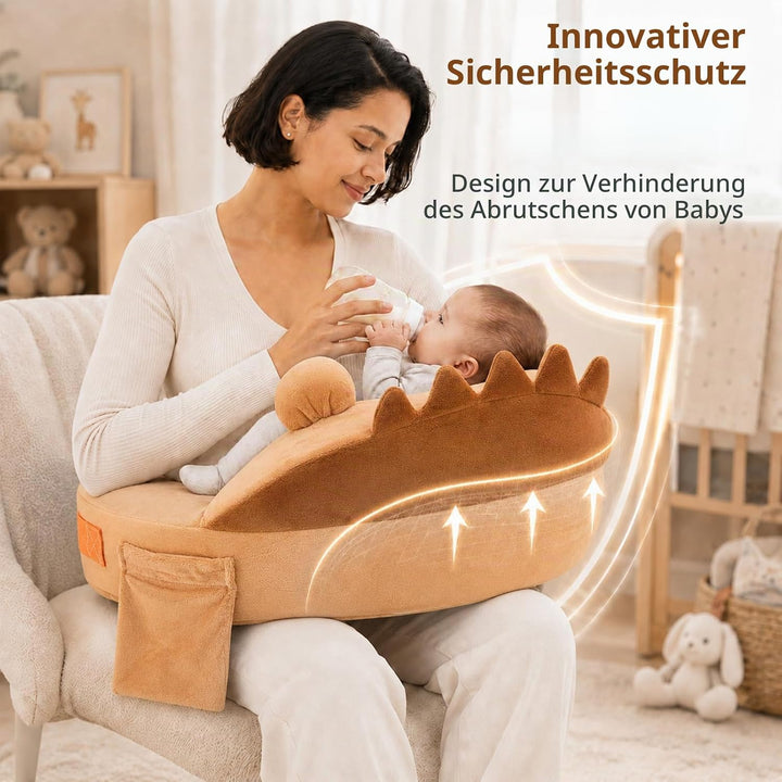 Ergonomic Stillkissen Klein mit Sicherheitsumrandung Memory Foam Baby Nursing Pillow – Verstellbarer