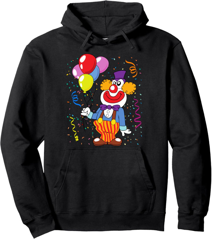 Lustig Clown Karneval Fasching Konfetti Fastnacht Witzig Fun Pullover Hoodie