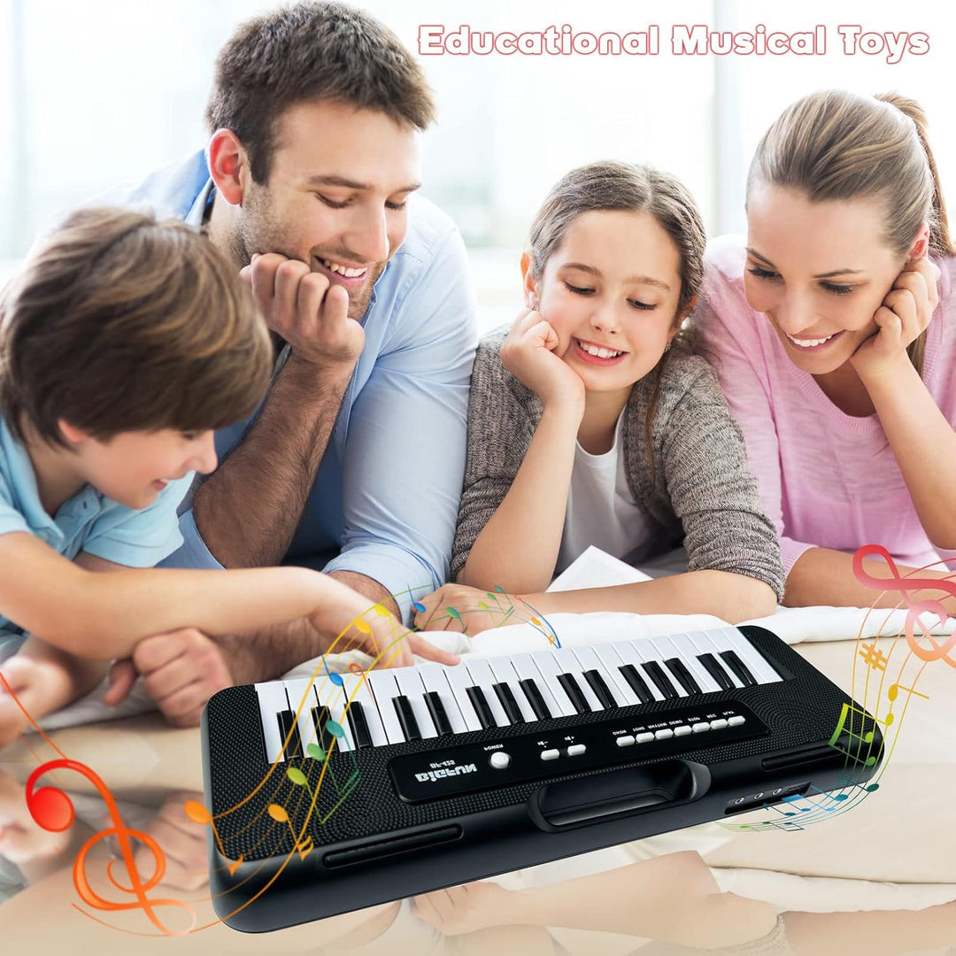 Klavier Keyboard Kinder,37 Tasten Klavier für Kinder Musikalisches Klavier mit Mikrofon Tragbares Le