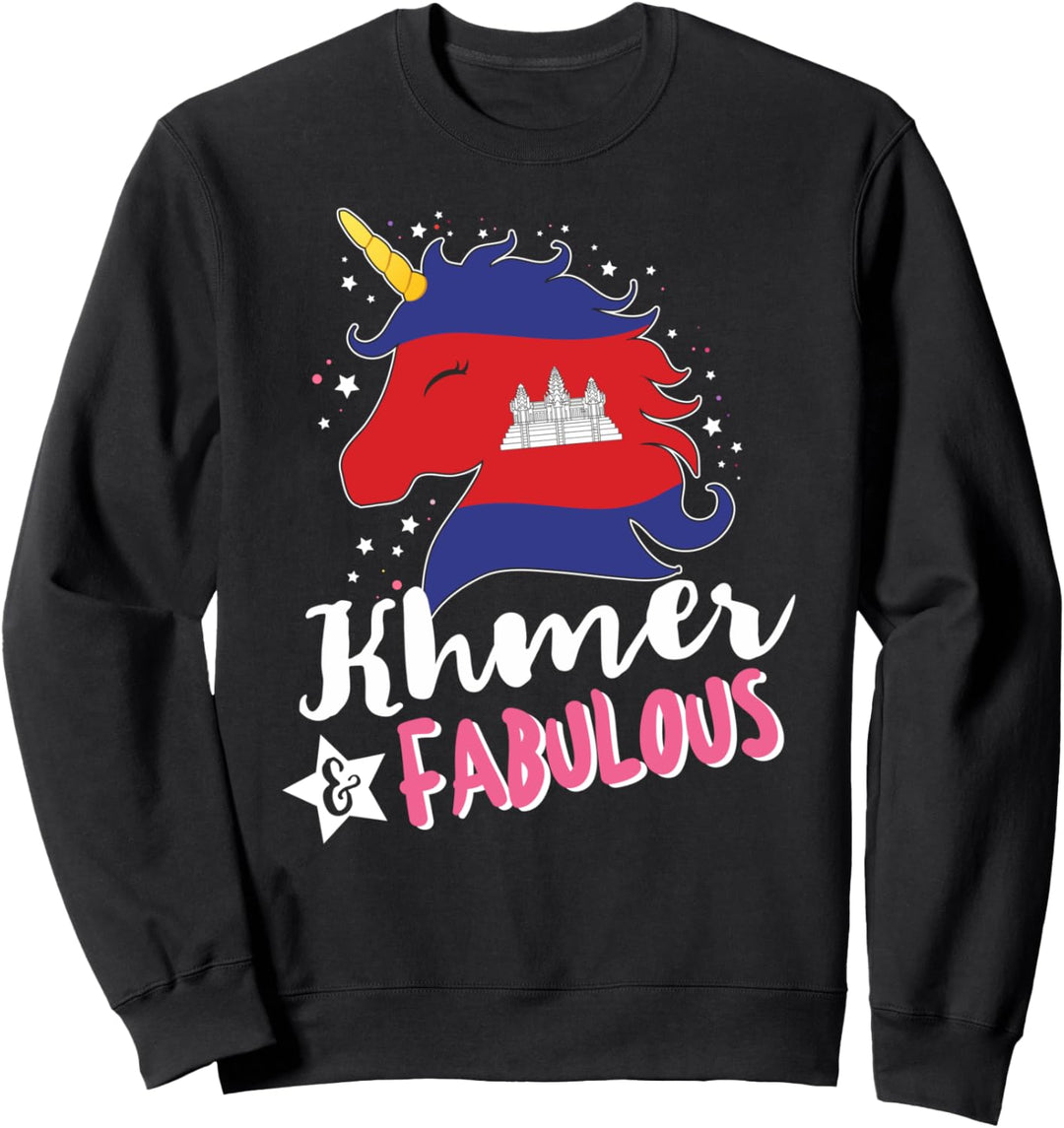 Kambodschanisches Einhorn Kambodscha Flagge Sweatshirt