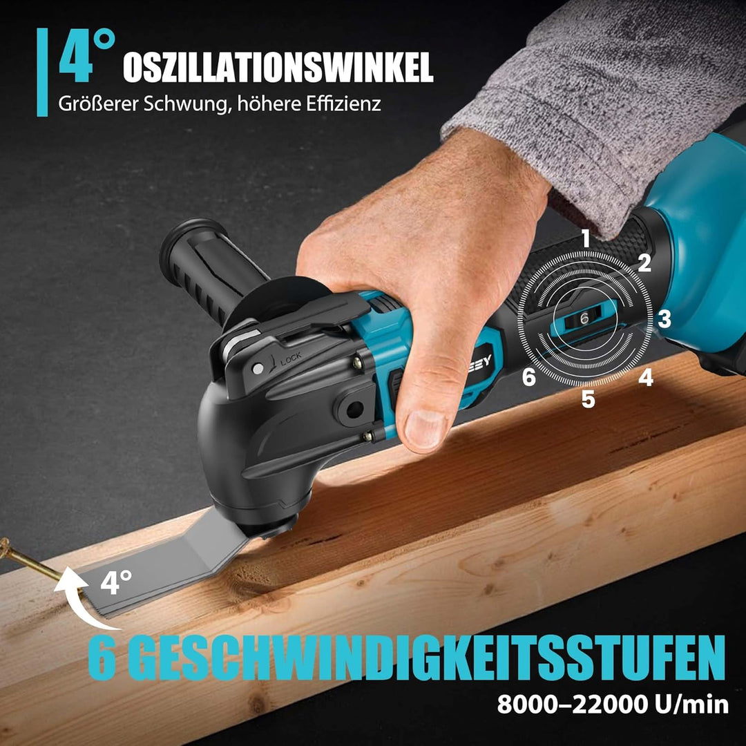 Akku Multifunktionswerkzeug Satz für Makita Akku 18V, 23 Zubehör Multitool Oszillationswerkzeug mit