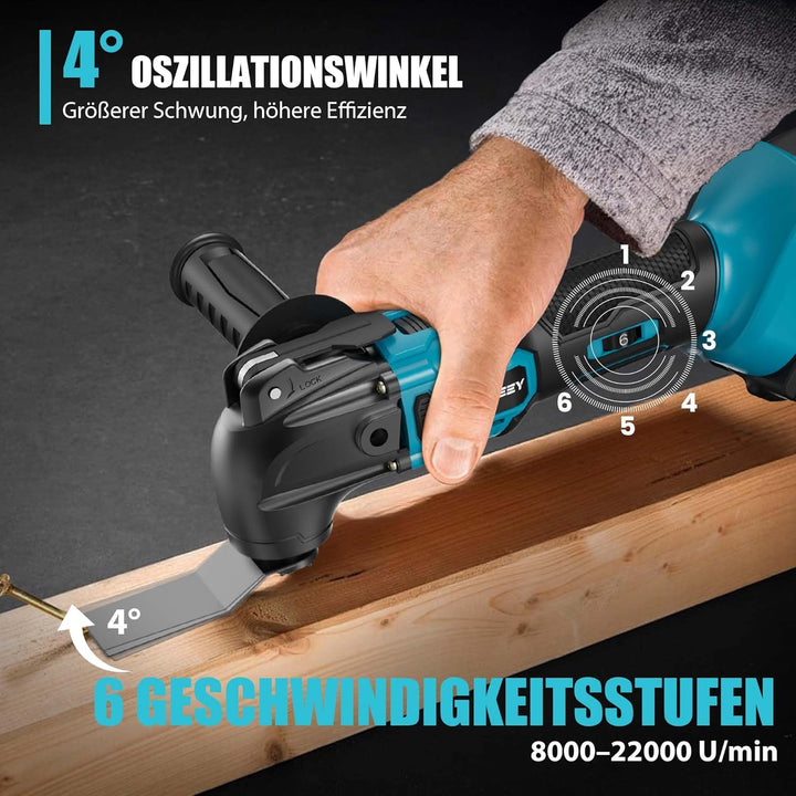 Akku Multifunktionswerkzeug Satz für Makita Akku 18V, 23 Zubehör Multitool Oszillationswerkzeug mit