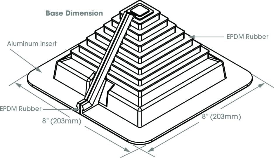 MASTER FLASH Multi-Flash Square Vent Flexible Dachdurchdringung zum Schutz Gegen das Eindringen von