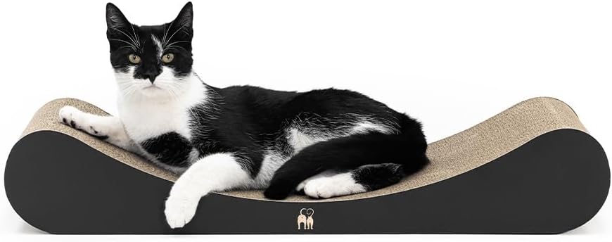 Petrebels Kratzpappe Lily 75, Katzen Kratzbrett aus sehr stabilem Karton, Kratzkarton 75 x 31 x 13 c