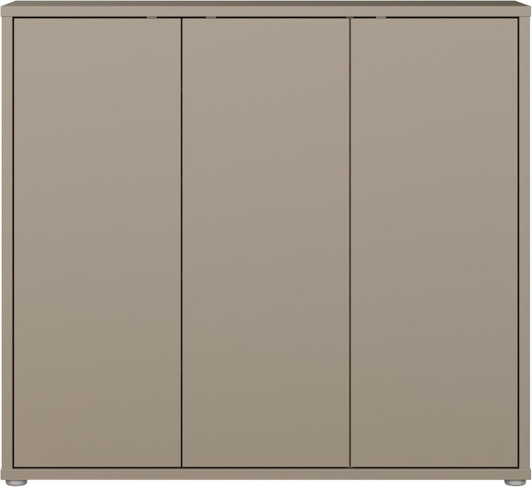 Forte ALICE SPRINGS Schuhschrank 100 110, modern-minimalistisch, 3-türig, Flurschrank, Holzwerkstoff