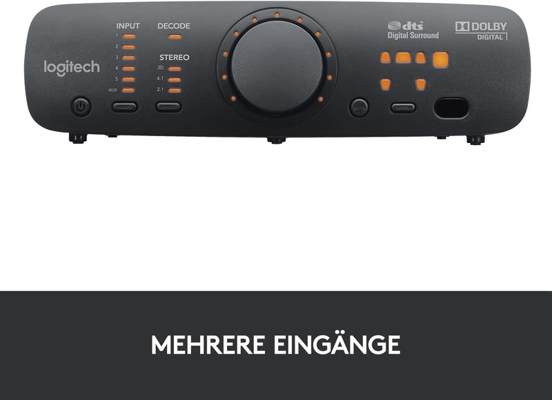 Logitech Z906 5.1 Sound System, Lautsprecher mit 1000 Watt Surround Sound, THX, Mehrere Audio-Eingän