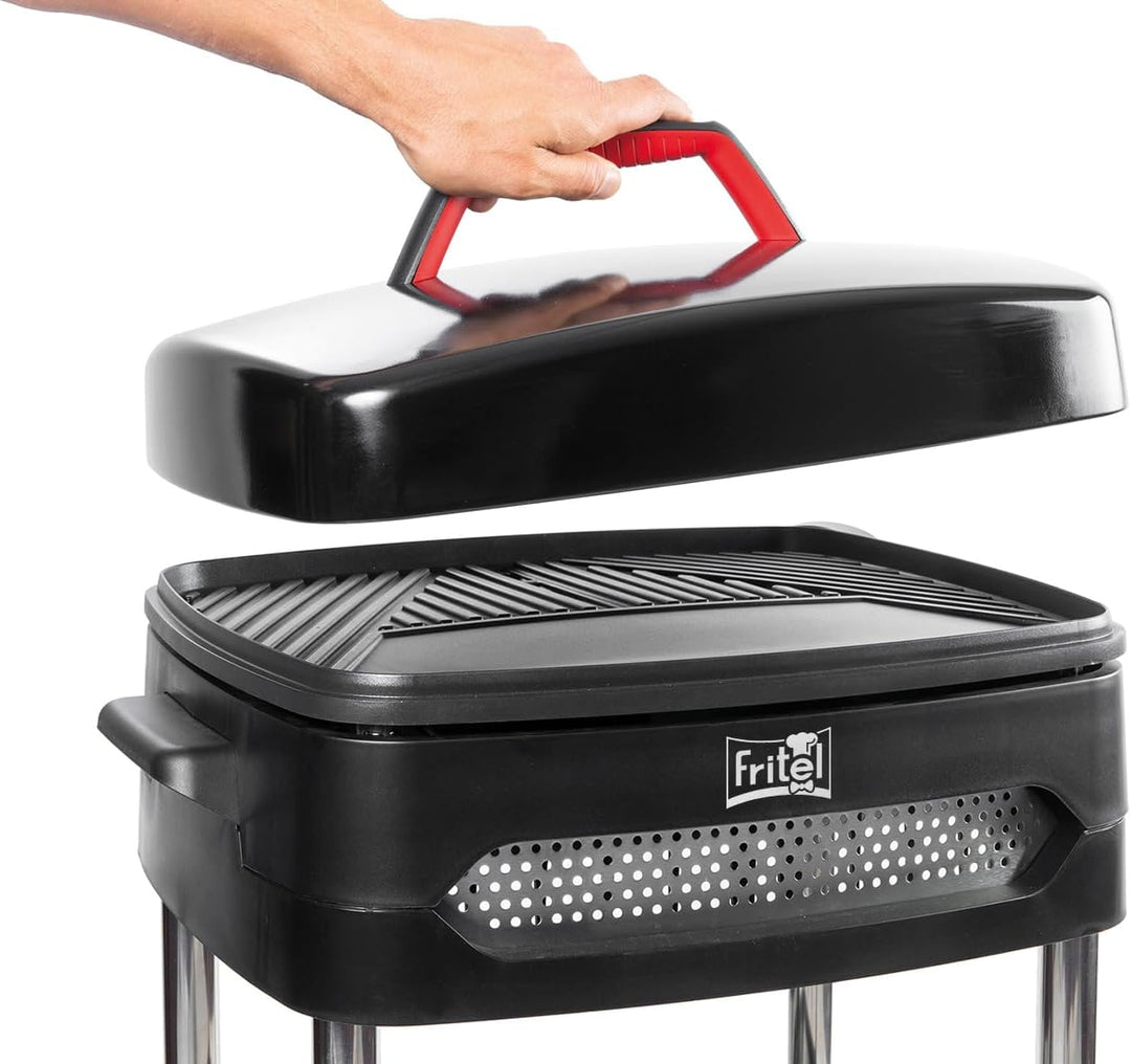 Fritel BBQ 3256 - Elektrogrill - 40x36 cm - 2000 W - Platte + Deckel