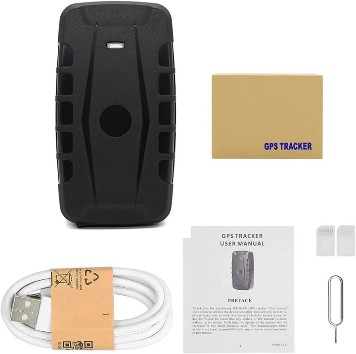 TKMARS TK918 Auto GPS-Tracker, 20000mAh. Langlebiger Akku, Starkes magnetisches Echtzeit-GPS-Trackin