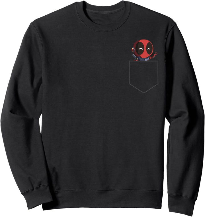 Marvel Deadpool Chibi Celebration Faux Pocket Sweatshirt