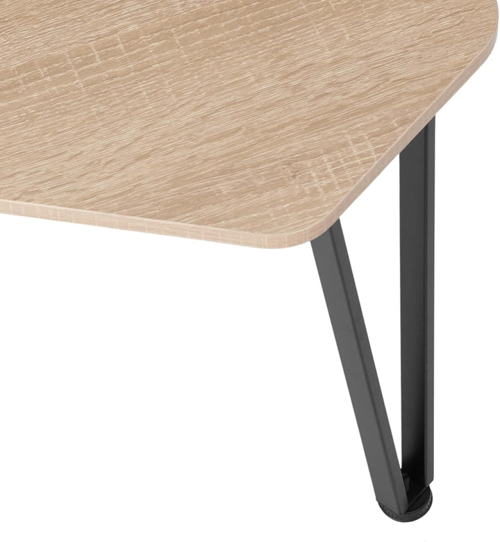 tectake Beistelltisch 3er Set, sechseckiger Couchtisch in 3 Grössen, Industrie-Stil, Holz Satztische