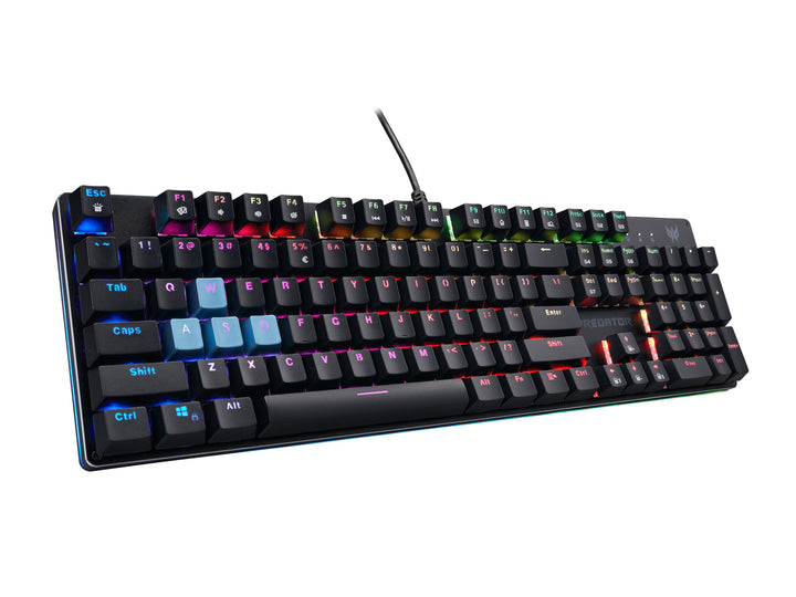 Acer Predator Aethon 303 Kabelgebundene Gaming-Tastatur – Kailh blaue mechanische Schalter,RGB beleu