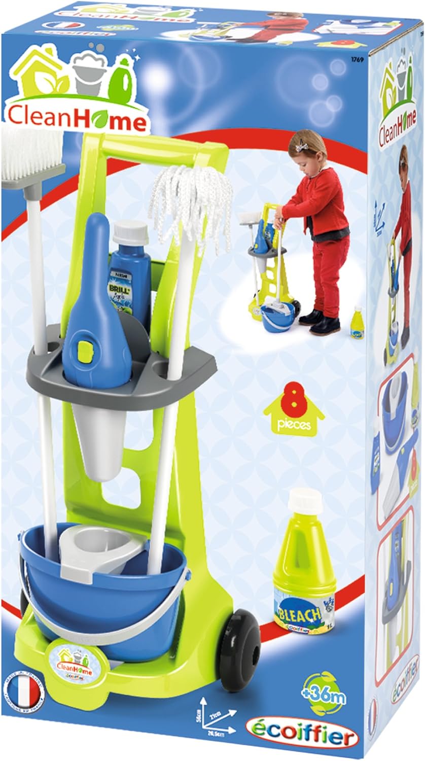 Ecoiffier 1769 - Putzwagen inklusive Handstaubsauger