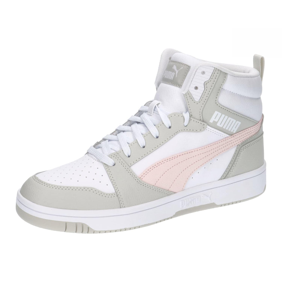 Puma Unisex Rebound V6Sneaker 37 EU Puma White Frosty Pink Sedate Gray, 37 EU Puma White Frosty Pink