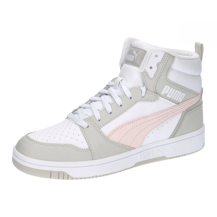 Puma Unisex Rebound V6Sneaker 37 EU Puma White Frosty Pink Sedate Gray, 37 EU Puma White Frosty Pink