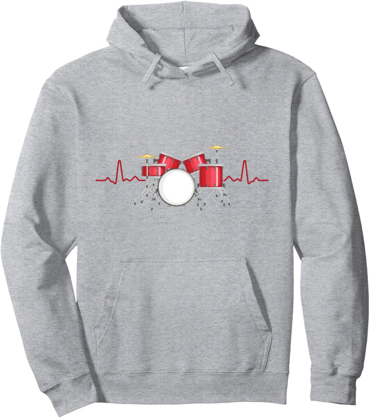 Schlagzeug-Spieler Herzschlag Grafik Geschenk Männer Kinder Pullover Hoodie