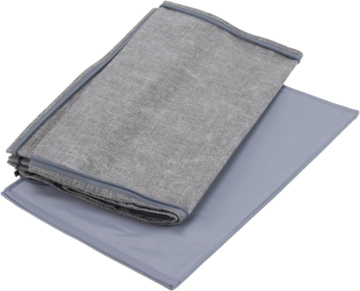 2 Stück Unterbett Aufbewahrungsbox, 85 x 40 x 12cm Grau Faltbare Unterbettkommode aus Stoff, Bettkas