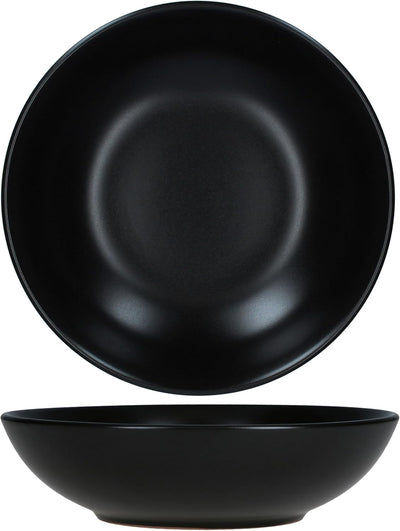 MamboCat Panther 6er Set Suppenteller schwarz I 420ml I matte tiefe Steingut-Teller für 6 Personen I