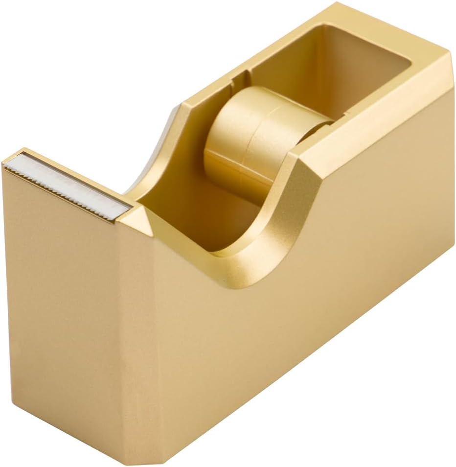 JAM PAPER Büro & Schreibtischset - 1 Tacker & 1 Klebebandspender - Gold - 2/Packung, Gold