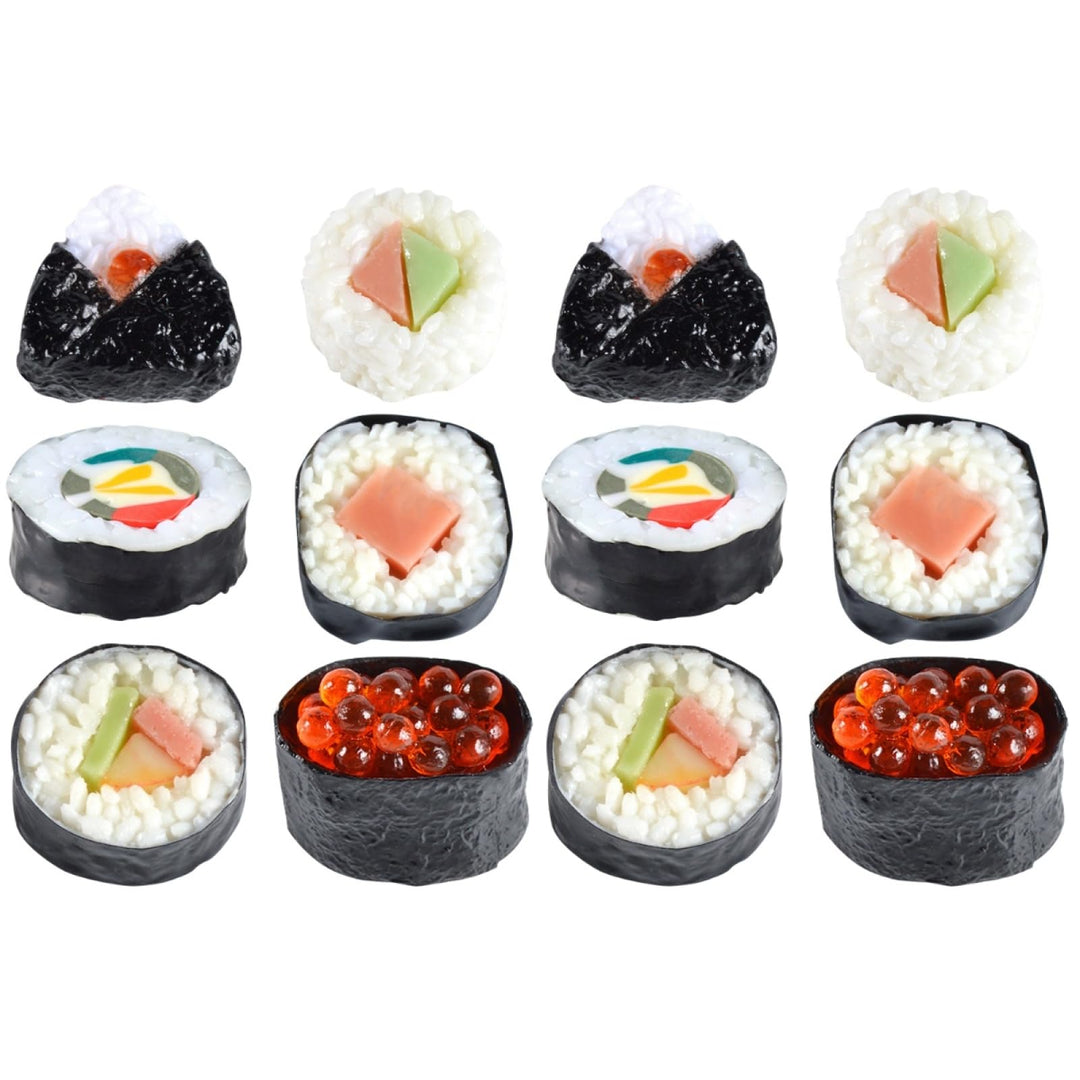 Garneck 12 STK Sushi-Simulation Puppenhaus Essen Miniatur Falsches Lachs-Sushi Künstliches Sashimi L