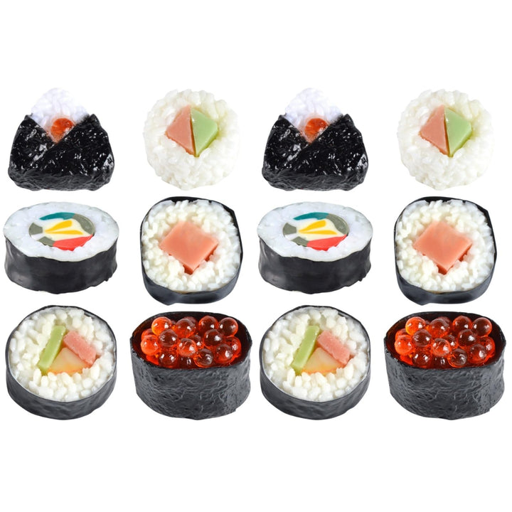 Garneck 12 STK Sushi-Simulation Puppenhaus Essen Miniatur Falsches Lachs-Sushi Künstliches Sashimi L